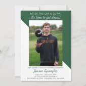 Graduation Party Open House 2023 Foto Green Einladung (Vorderseite)