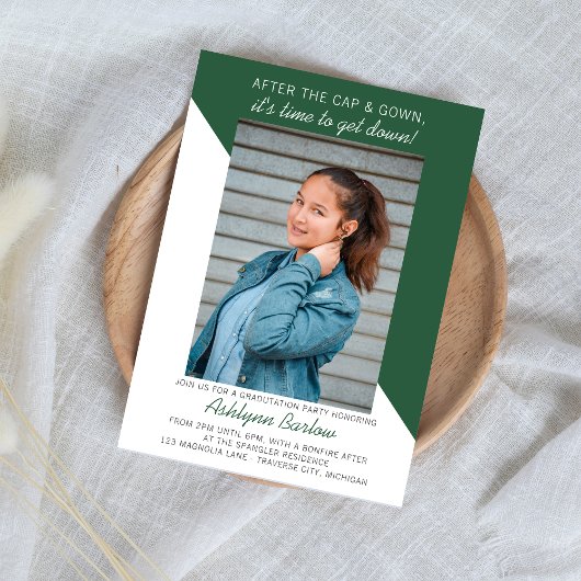 Graduation Party Open House 2023 Foto Green Einladung