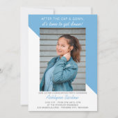 Graduation Party Open House 2023 Foto Light Blue Einladung (Vorderseite)