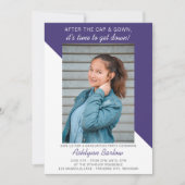 Graduation Party Open House 2024 Foto Lila Einladung (Vorderseite)