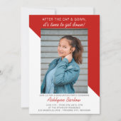 Graduation Party Open House 2024 Foto Red Einladung (Vorderseite)