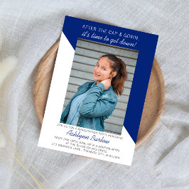 Graduation Party Open House 2025 Foto Blue Einladung