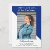 Graduation Party Open House 2025 Foto Blue Einladung (Vorderseite)