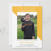 Graduation Party Open House 2025 Foto Gelb Einladung (Vorderseite)