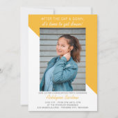 Graduation Party Open House 2025 Foto Gelb Einladung (Vorderseite)