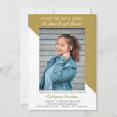 Graduation Party Open House 2025 Foto Gold Einladung (Vorderseite)