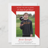 Graduation Party Open House 2025 Foto Red Einladung (Vorderseite)