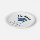 Graduation Party Paper Plate Sie getan! Geschirr Pappteller (Schrägansicht)