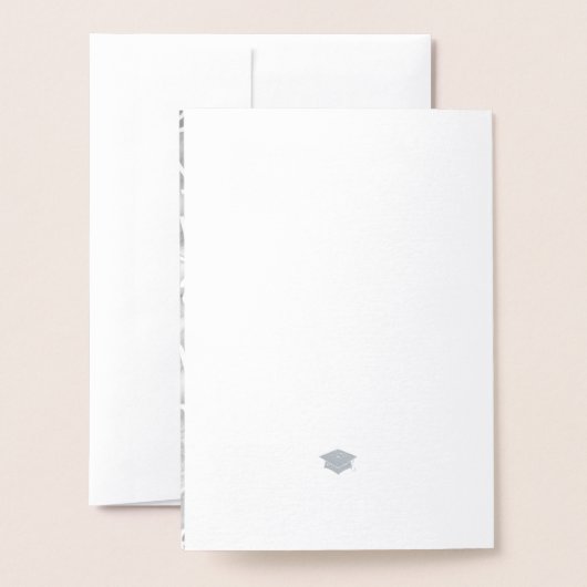 Graduation Party Pass Silberfolie Foil Card Folienkarte (Rückseite mit Umschlag)