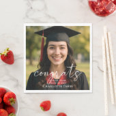 Graduation party photo script congrats luncheon serviette (Beispiel)