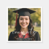 Graduation party photo script congrats serviette (Vorderseite)