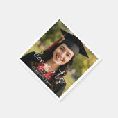 Graduation party photo script congrats serviette (Ecke)