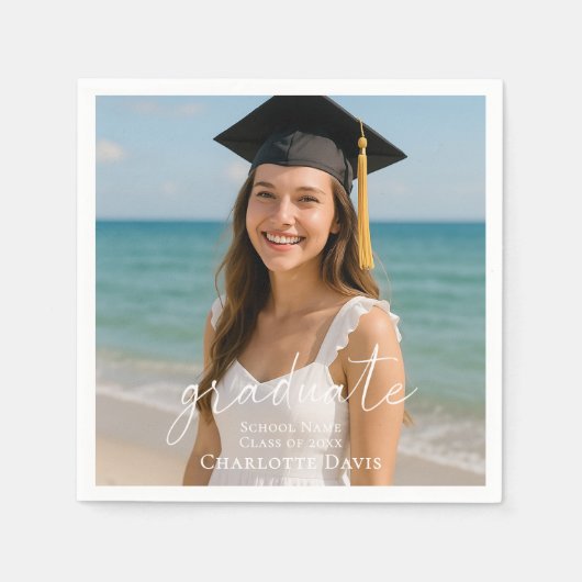 Graduation party photo script serviette (Vorderseite)