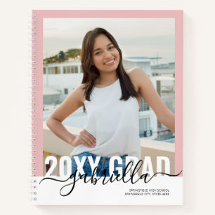 Graduation Party Pink Guest Advice Book Modern Notizblock