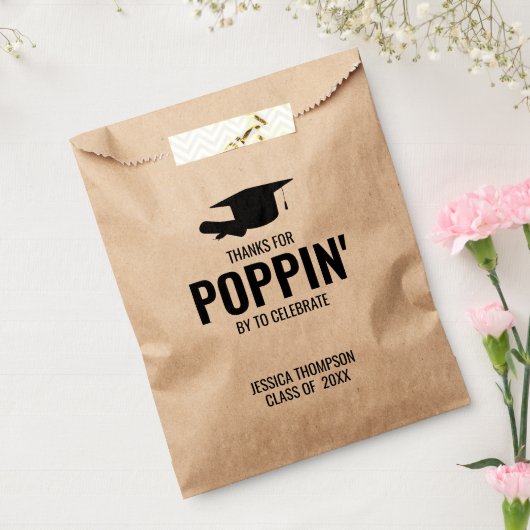 Graduation Party Popcorn Cookie Class of 2024 Geschenktütchen (Versiegelt)