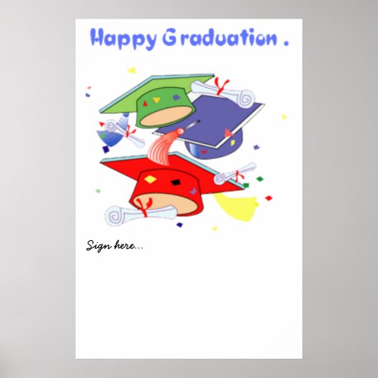 Graduation Party Poster Unterschrift (Vorne)
