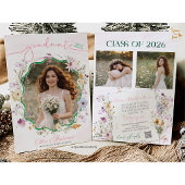 Graduation party QR Code Wildflower   Einladung