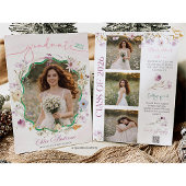 Graduation party QR Code Wildflower   Invitation Einladung