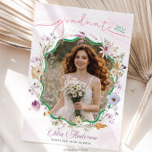 Graduation party QR Code Wildflower   Invitation Einladung