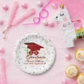 Graduation Party Red & Gold 20XX Pappteller (Party)