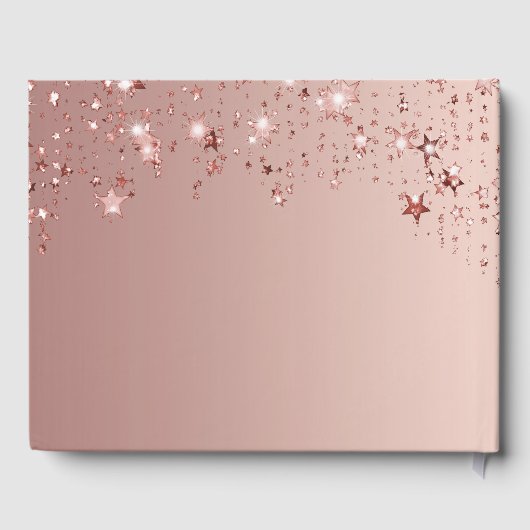 Graduation Party Rose Gold Luxusklasse 2024 Gästebuch (Rückseite)