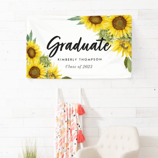 Graduation Party Script Celebration Sonnenblume Banner (Insitu)