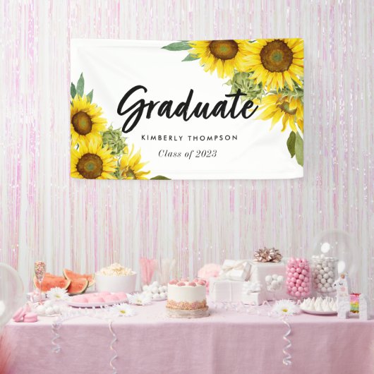 Graduation Party Script Celebration Sonnenblume Banner (Party)