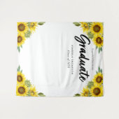 Graduation Party Script Celebration Sonnenblume Wandteppich (Vorderseite (Horizontal))