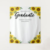 Graduation Party Script Celebration Sonnenblume Wandteppich (Vorderseite)