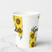 Graduation Party Script Celebration Sonnenblumen C Pappbecher (Rechts)