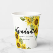 Graduation Party Script Celebration Sonnenblumen C Pappbecher (Vorderseite)