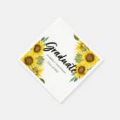 Graduation Party Script Celebration Sonnenblumen C Serviette (Ecke)