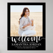 Graduation Party Script Willkommen Modernes Foto S Poster (Vorne)