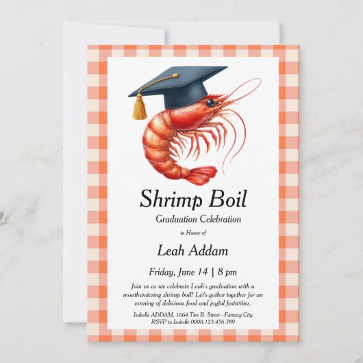 Graduation Party Shrimp Boil Invitation Einladung (Vorderseite)