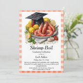 Graduation Party Shrimp Boil Invitation Einladung (Stehend Vorderseite)