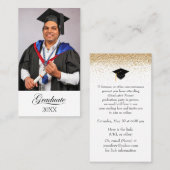 Graduation party Unable to Attend card Visitenkarte (Vorne/Hinten)