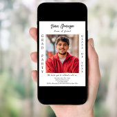 Graduation Party white black Foto class of 2025 Einladung