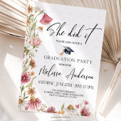 Graduation Party  Wildflower Photo Einladung