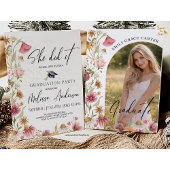 Graduation Party  Wildflower Photo Einladung