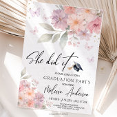 Graduation Party  Wildflower Photo Einladung