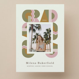Graduation photo announcement card 2026 invitation einladung