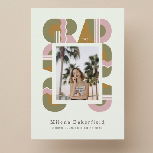 Graduation photo announcement card 2026 invitation einladung