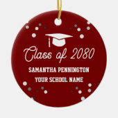Graduation Photo Christmas Keramik Ornament (Vorne)