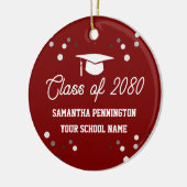Graduation Photo Christmas Keramik Ornament (Links)