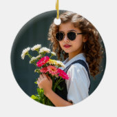 Graduation Photo Christmas Keramik Ornament (Hinten)