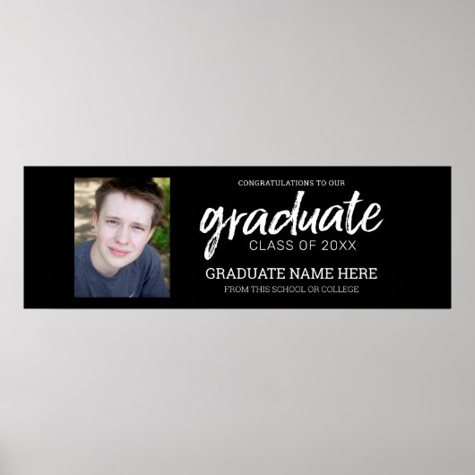 Graduation Photo - Class of Grad Black Poster (Vorne)