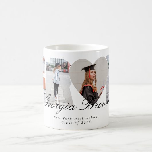 Graduation Photo Collage Graduate Gift Keepsake Kaffeetasse (Mittel)