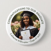 Graduation Photo Congratulations Graduate Keepsake Button (Vorderseite)