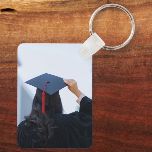 Graduation Photo Keychain Schlüsselanhänger (Rückseite)