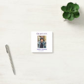 Graduation photo name class of 20XX blue simple bo Post-it Klebezettel (Büro)